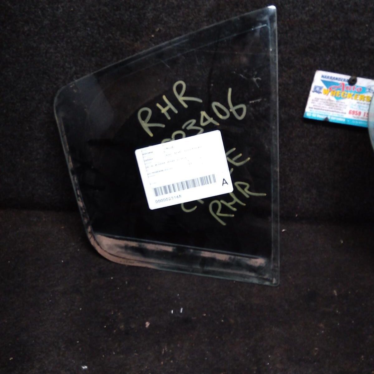 2011 HOLDEN CRUZE Right Rear 1/4 Door Glass