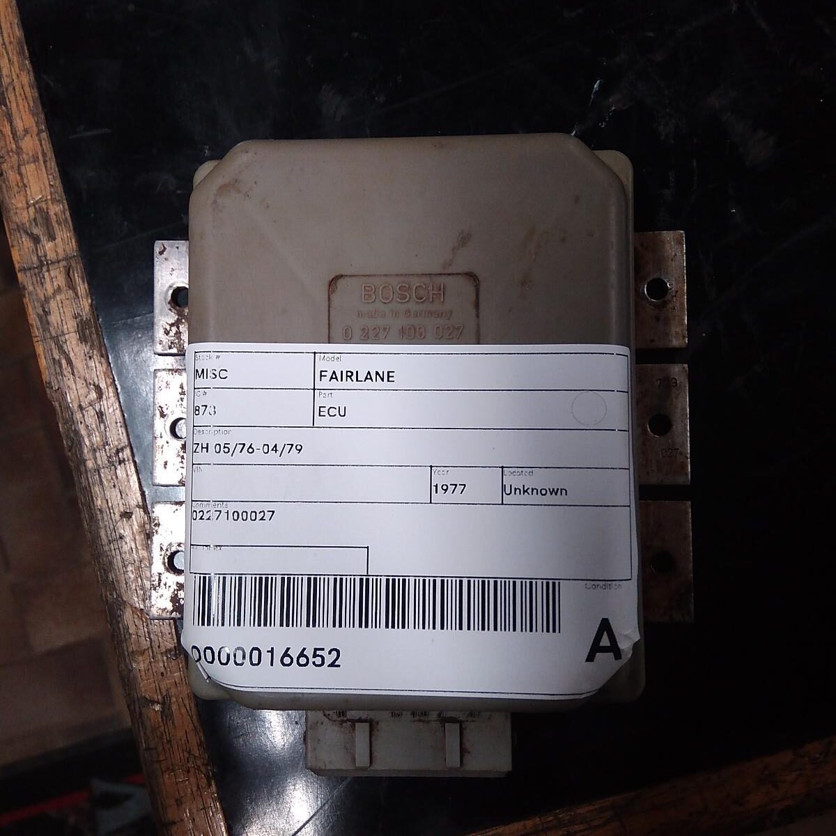 1977 FORD FAIRLANE Ecu