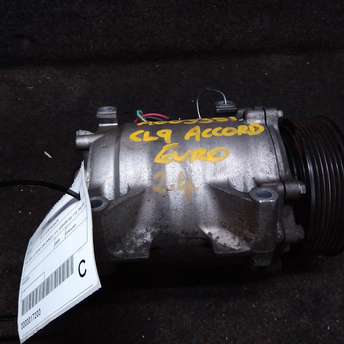 2008 HONDA ACCORD A/C COMPRESSOR