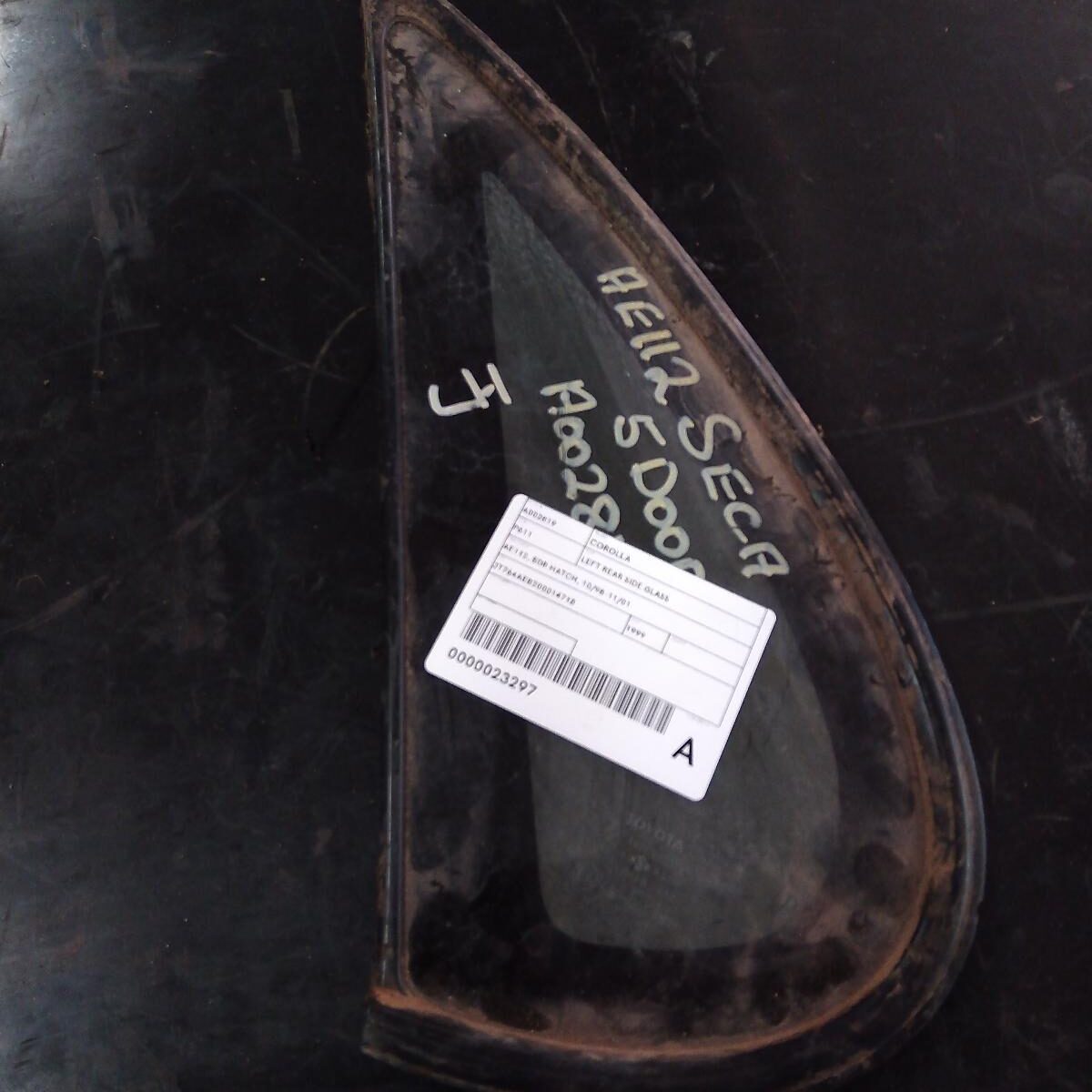 1999 TOYOTA COROLLA Left Rear Side Glass