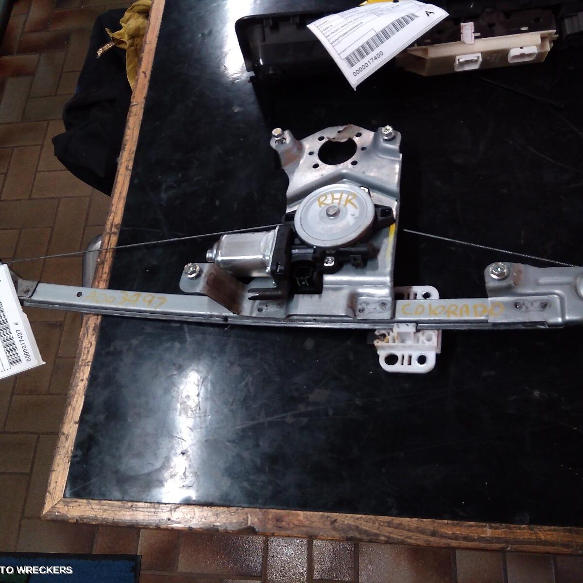 2009 HOLDEN COLORADO Right Rear Wnd Reg/Motor