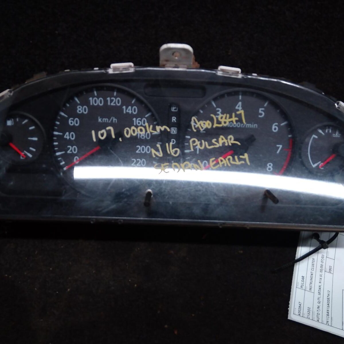 2002 NISSAN PULSAR INSTRUMENT CLUSTER