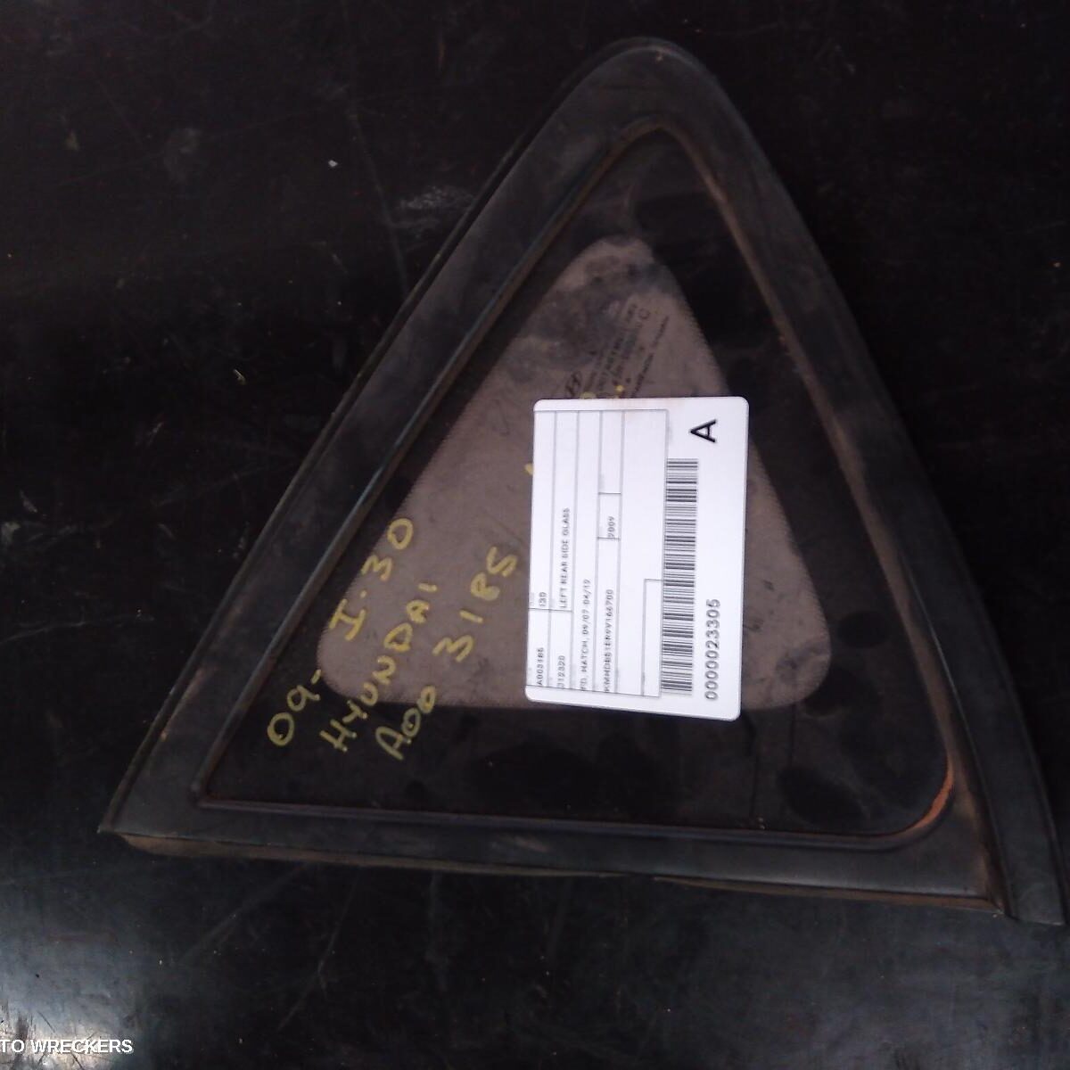 2009 HYUNDAI I30 Left Rear Side Glass