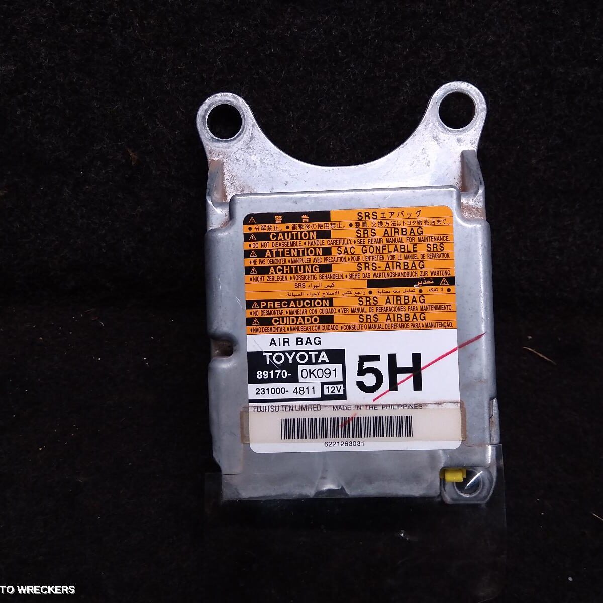 2012 TOYOTA HILUX Airbag Module/Sensor