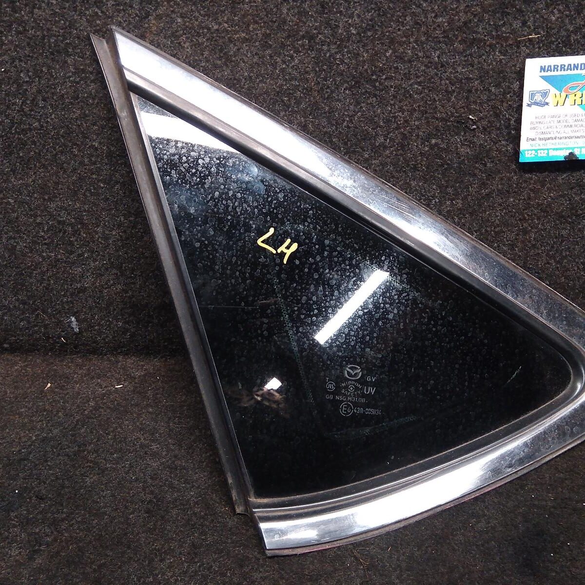 2008 MAZDA 6 LEFT REAR SIDE GLASS