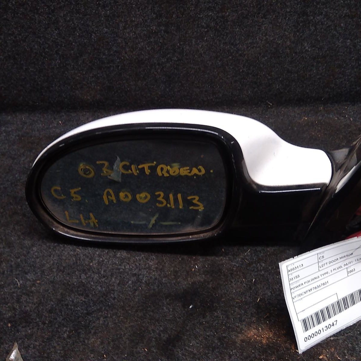 2003 CITROEN C5 LEFT DOOR MIRROR