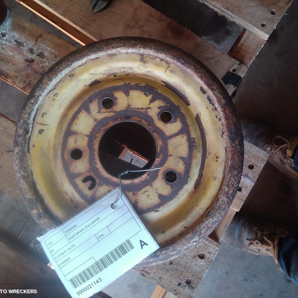 1976 HOLDEN TORANA Rear Brake Disc/Drum