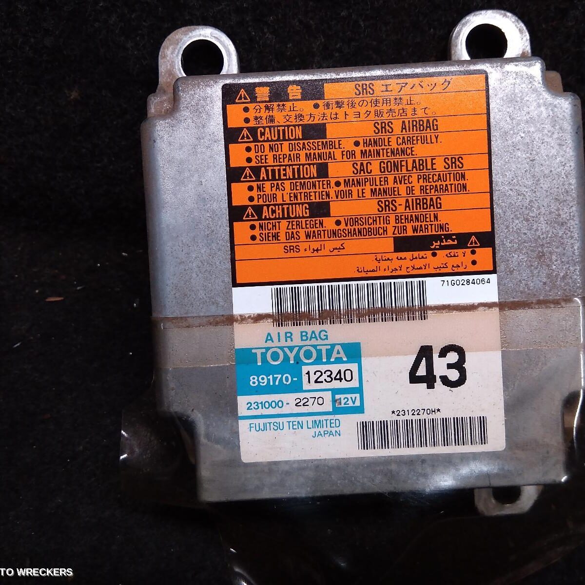 2002 TOYOTA COROLLA Airbag Module/Sensor
