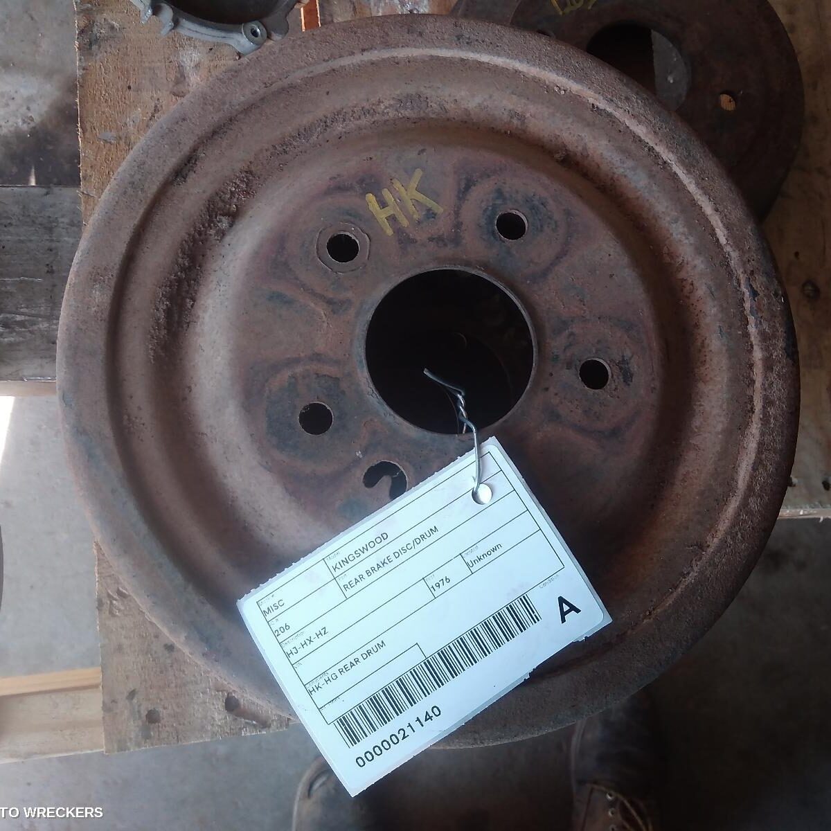 1976 HOLDEN KINGSWOOD Rear Brake Disc/Drum