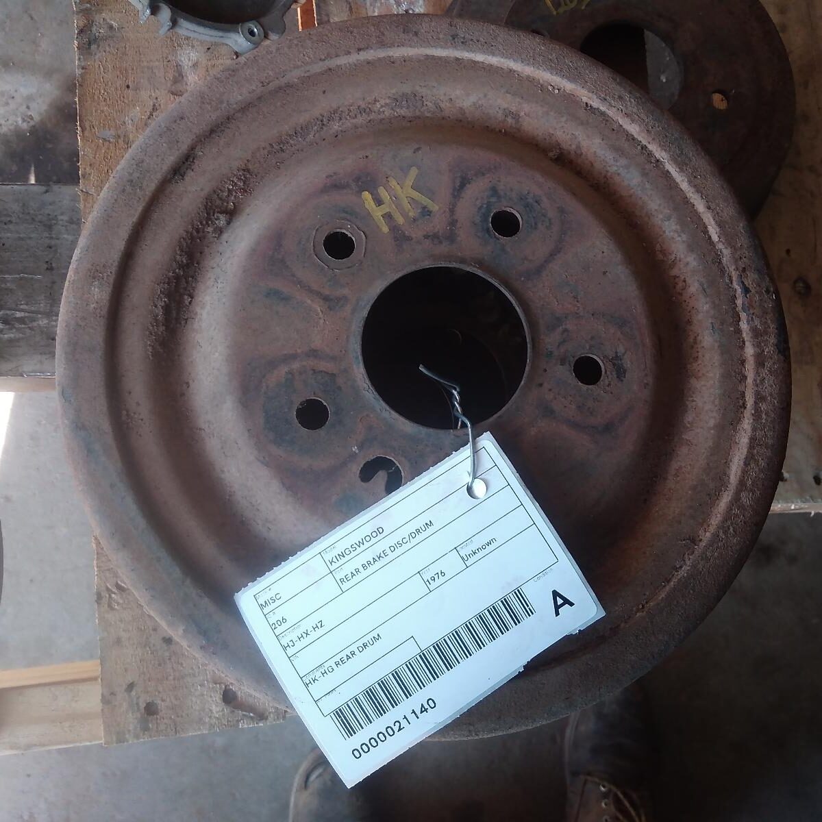 1976 HOLDEN KINGSWOOD REAR BRAKE DISC/DRUM