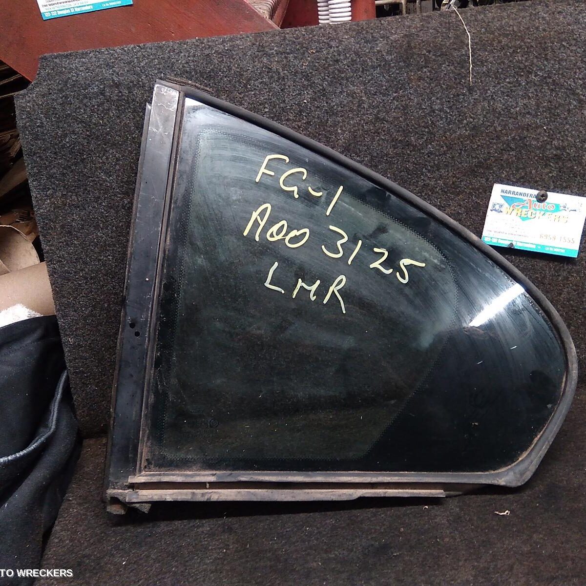 2012 FORD FALCON Left Rear 1/4 Door Glass