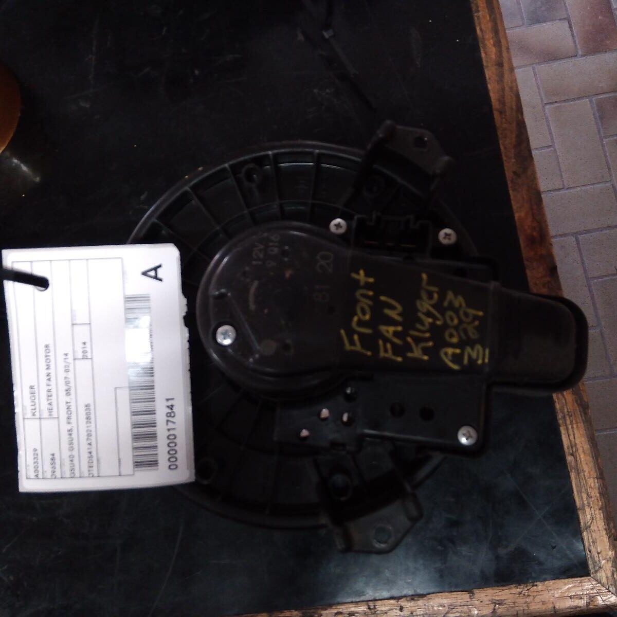 2014 TOYOTA KLUGER HEATER FAN MOTOR