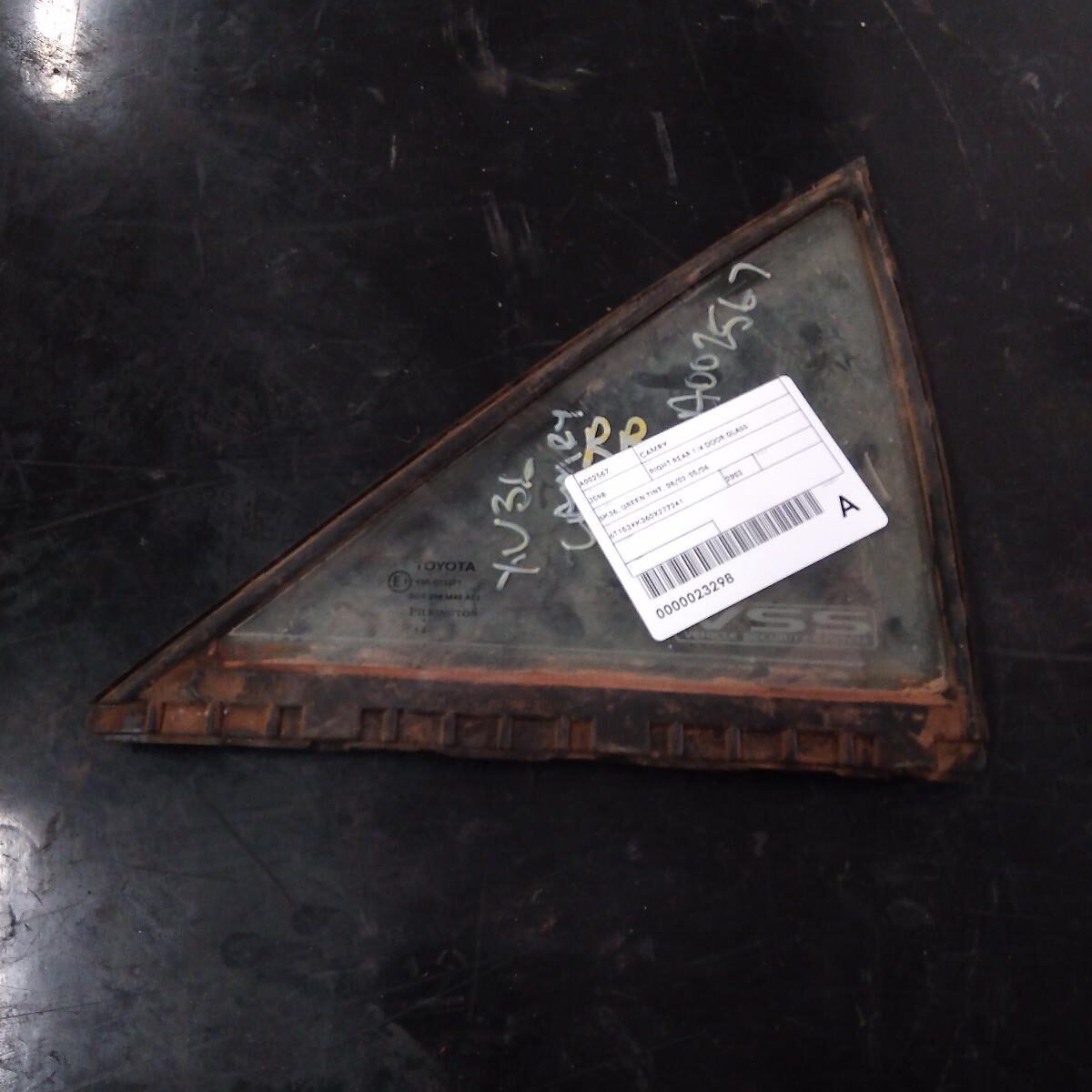 2003 TOYOTA CAMRY Right Rear 1/4 Door Glass