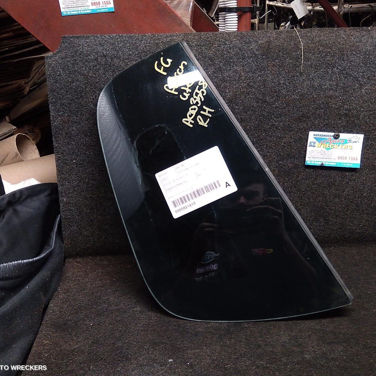 2009 FORD FALCON Right Rear Side Glass