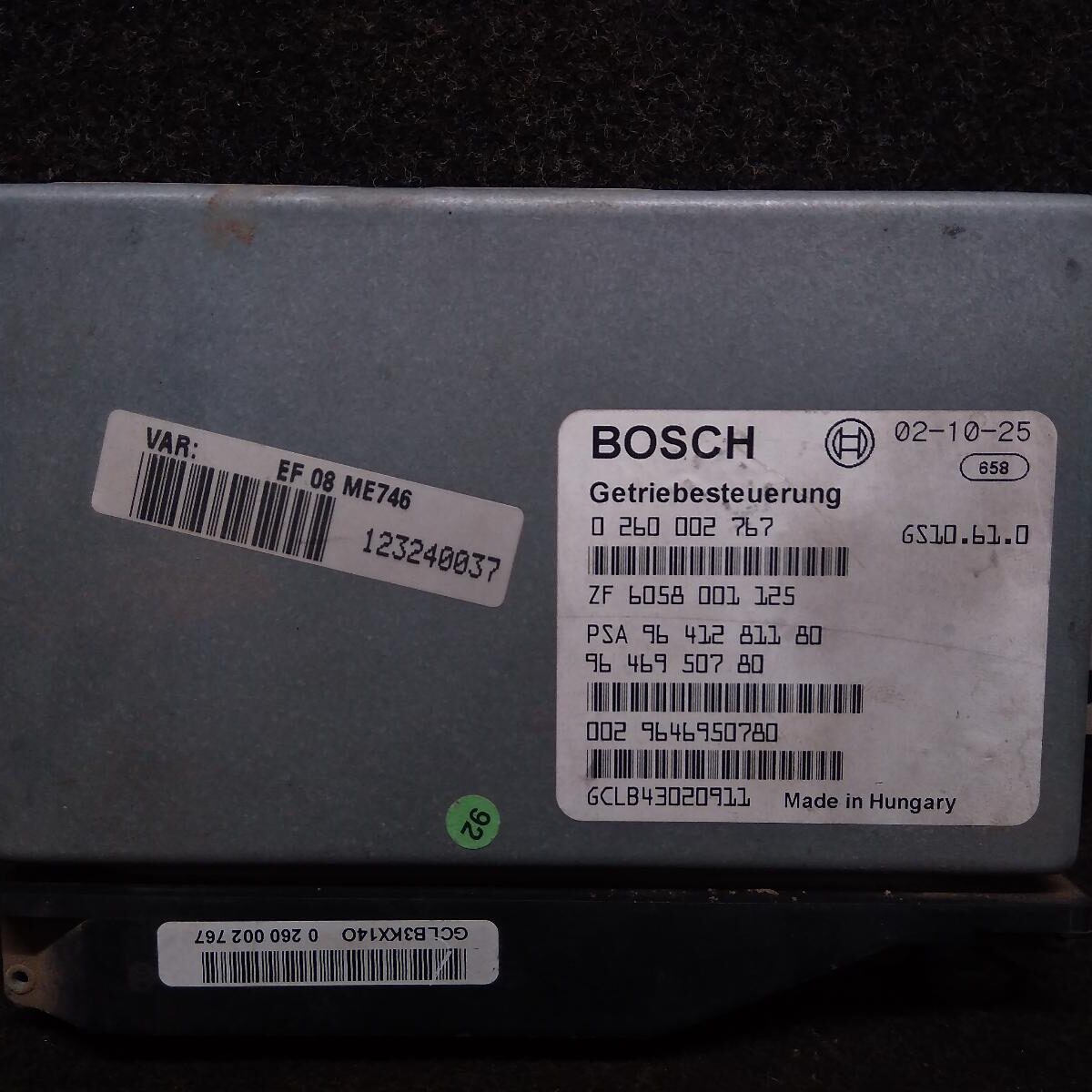 2003 CITROEN C5 ECU