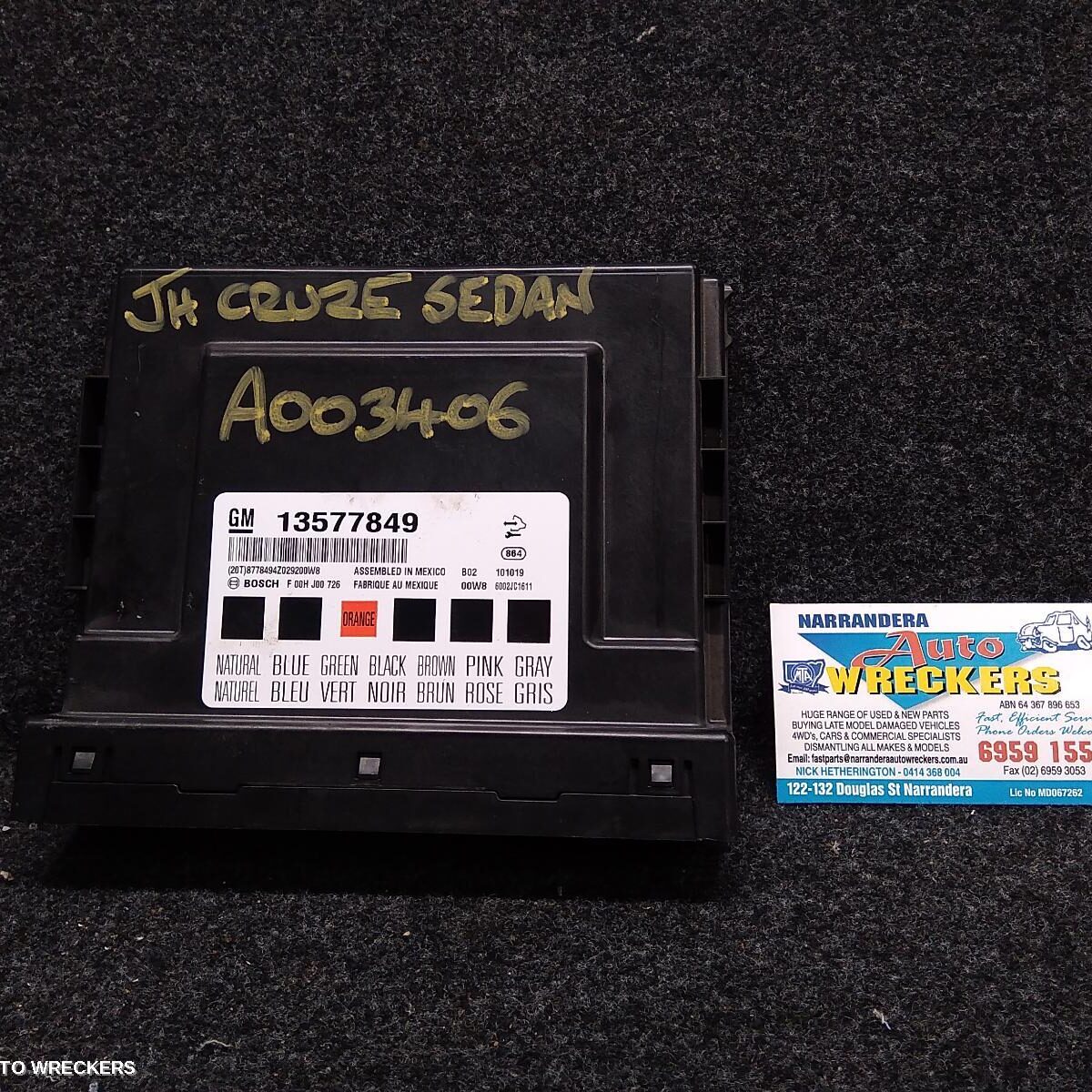 2011 HOLDEN CRUZE Ecu