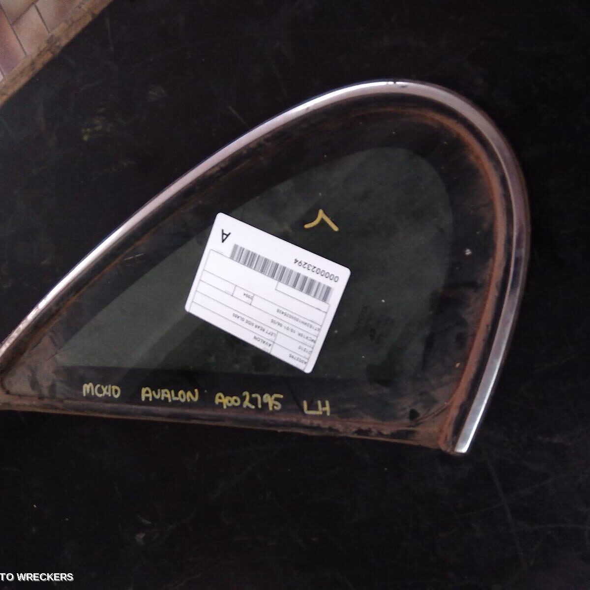 2004 TOYOTA AVALON Left Rear Side Glass