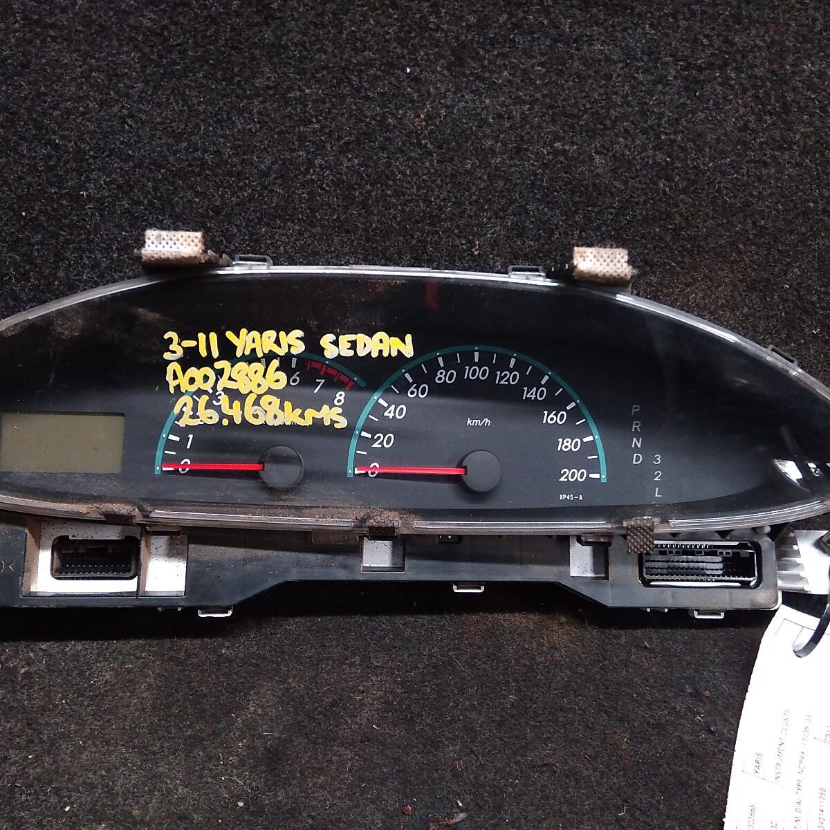 2011 TOYOTA YARIS INSTRUMENT CLUSTER