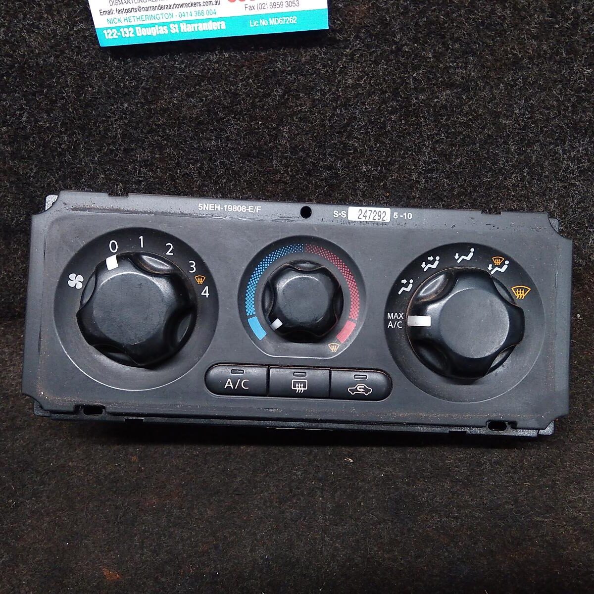 2007 NISSAN NAVARA HEATER/AC CONTROLS