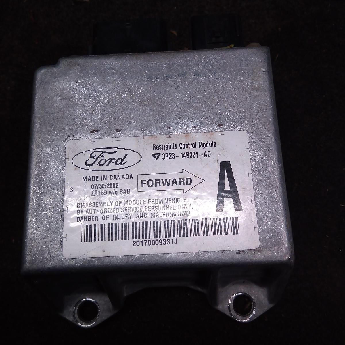 2010 FORD FALCON AIRBAG MODULE/SENSOR