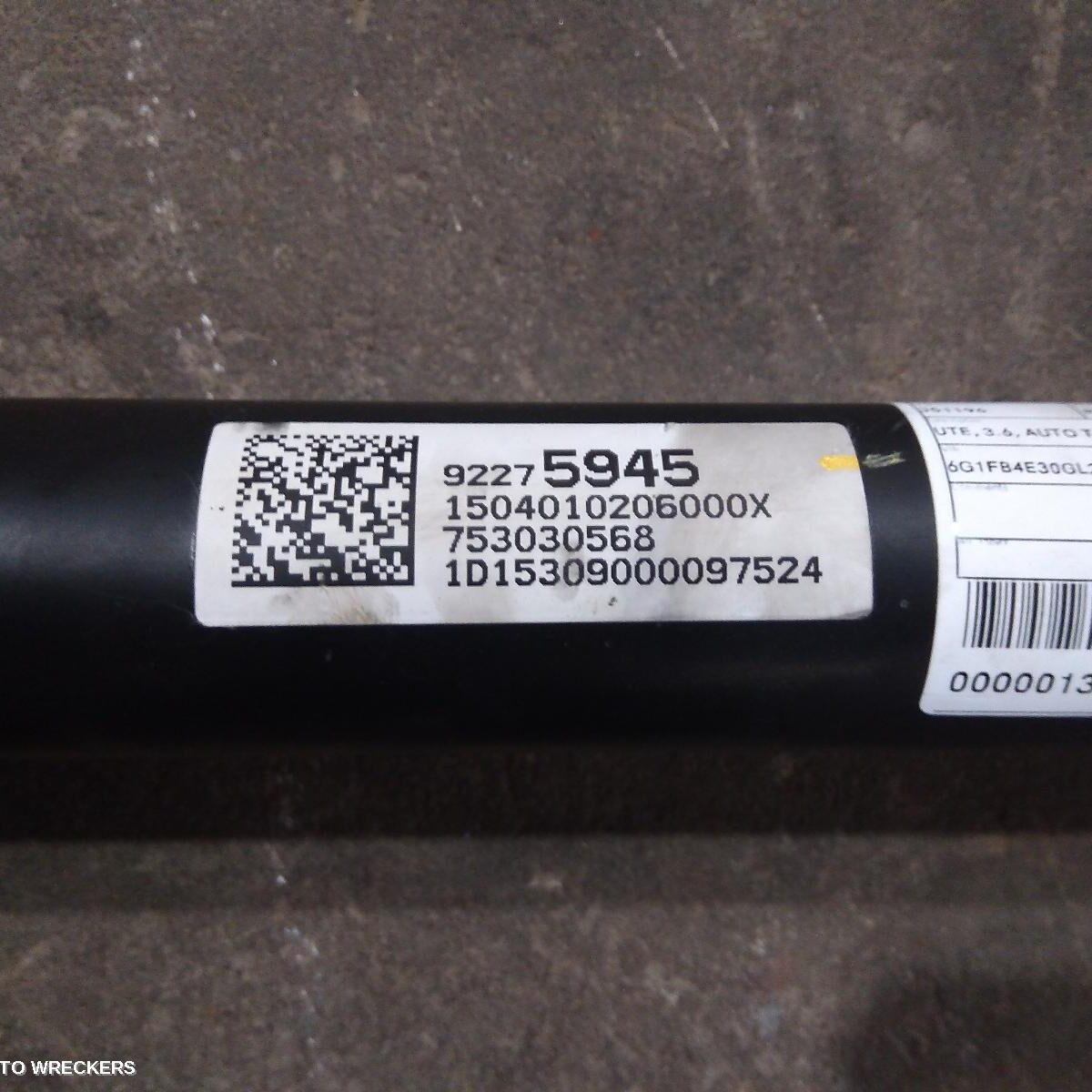 2015 HOLDEN COMMODORE Rear Drive Shaft