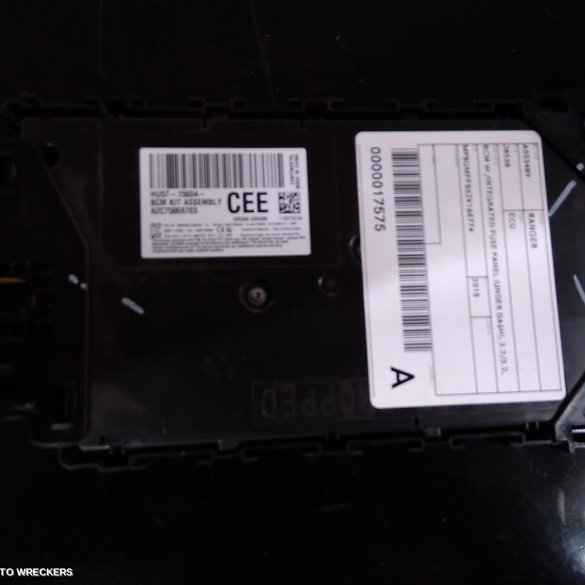 2018 FORD RANGER Ecu