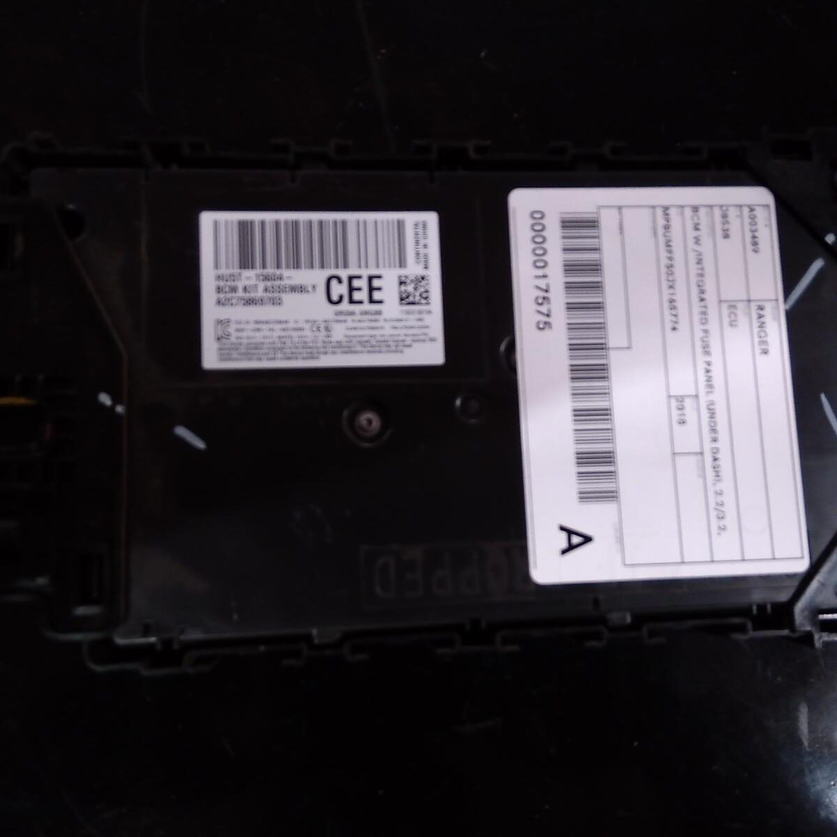 2018 FORD RANGER ECU