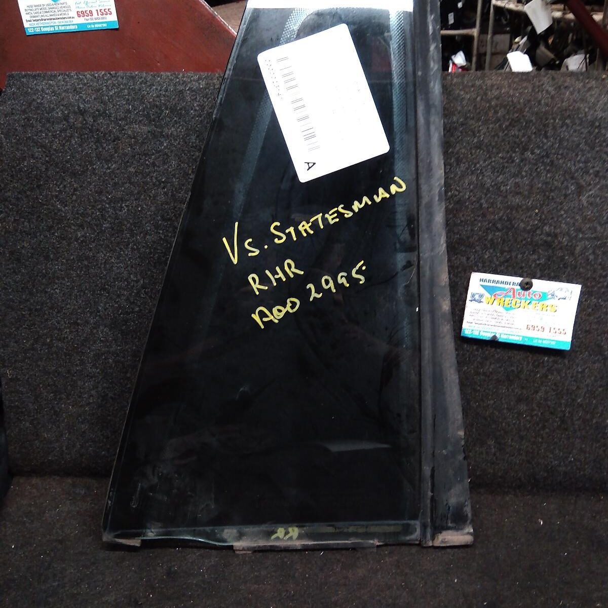 1996 HOLDEN STATESMAN/CAPRICE Right Rear 1/4 Door Glass