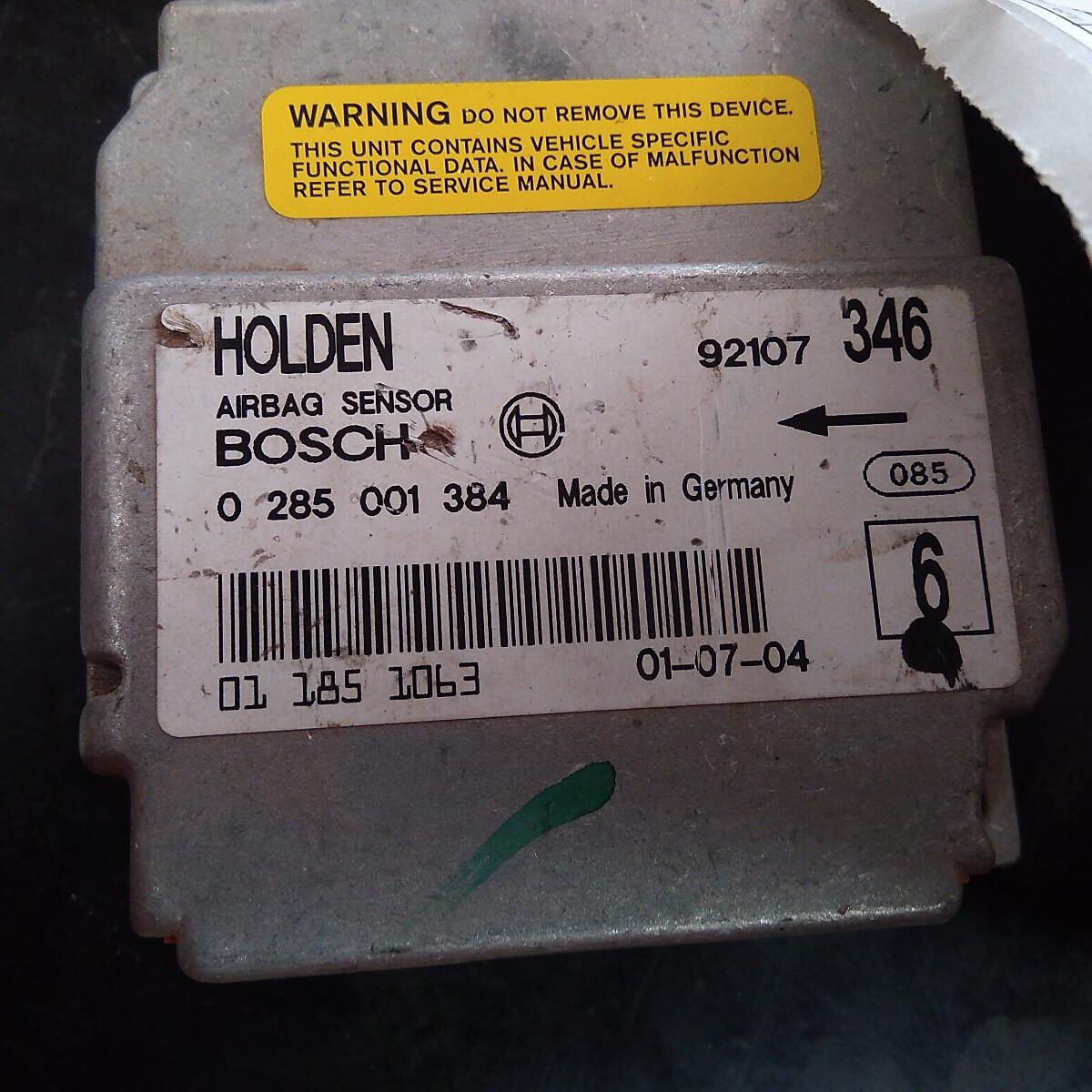 2002 HOLDEN COMMODORE AIRBAG MODULE/SENSOR