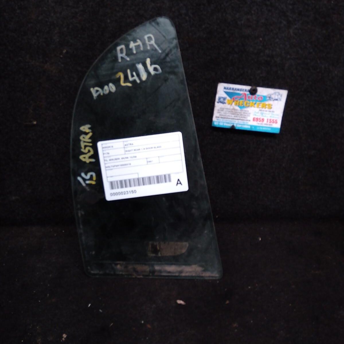 2001 HOLDEN ASTRA Right Rear 1/4 Door Glass