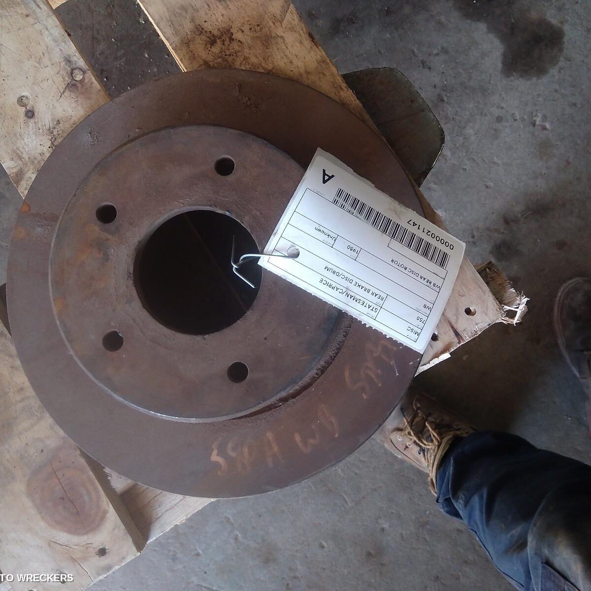 1980 HOLDEN STATESMAN/CAPRICE Rear Brake Disc/Drum