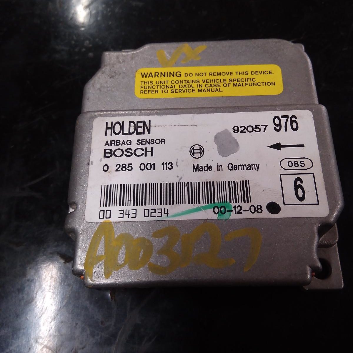 2002 HOLDEN COMMODORE AIRBAG MODULE/SENSOR