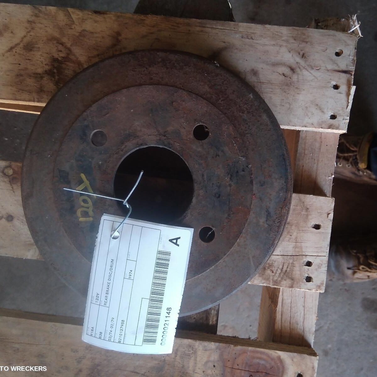 1974 DATSUN 120Y Rear Brake Disc/Drum