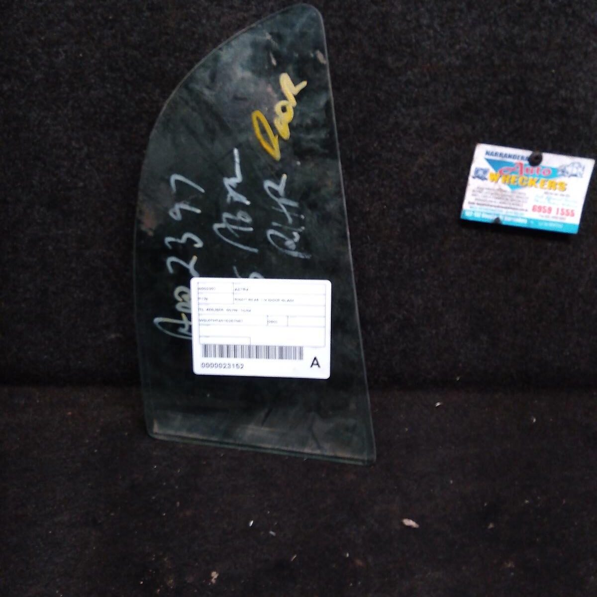 2003 HOLDEN ASTRA Right Rear 1/4 Door Glass