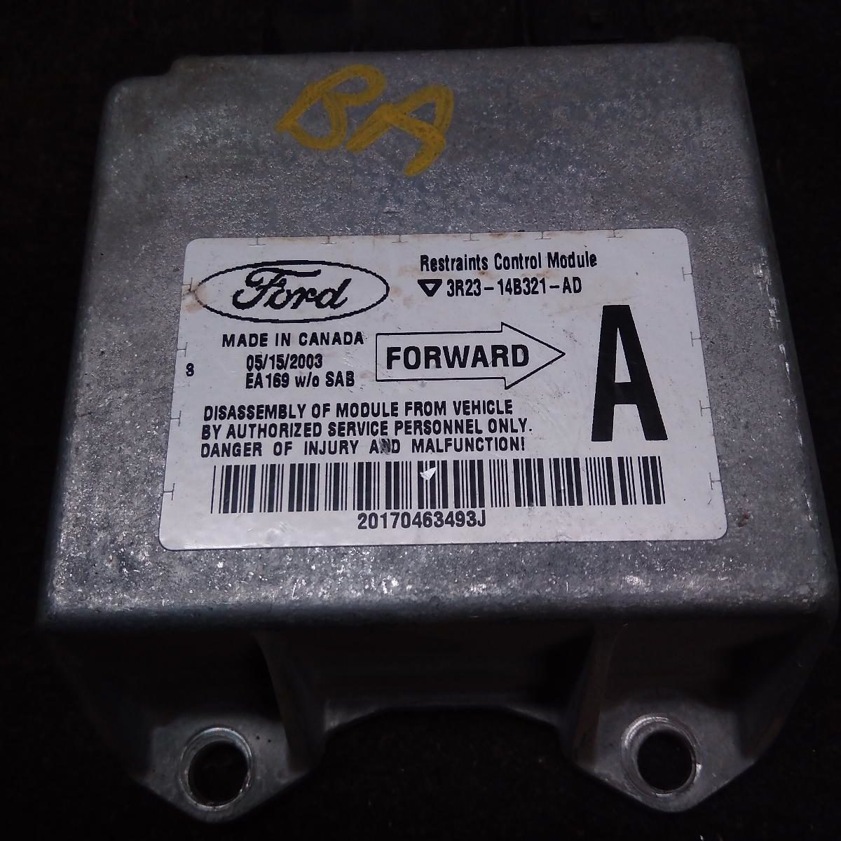 2010 FORD FALCON AIRBAG MODULE/SENSOR