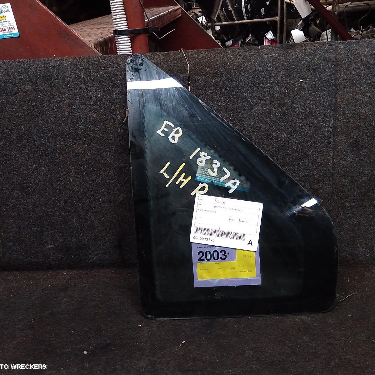 1992 FORD FALCON Left Rear 1/4 Door Glass