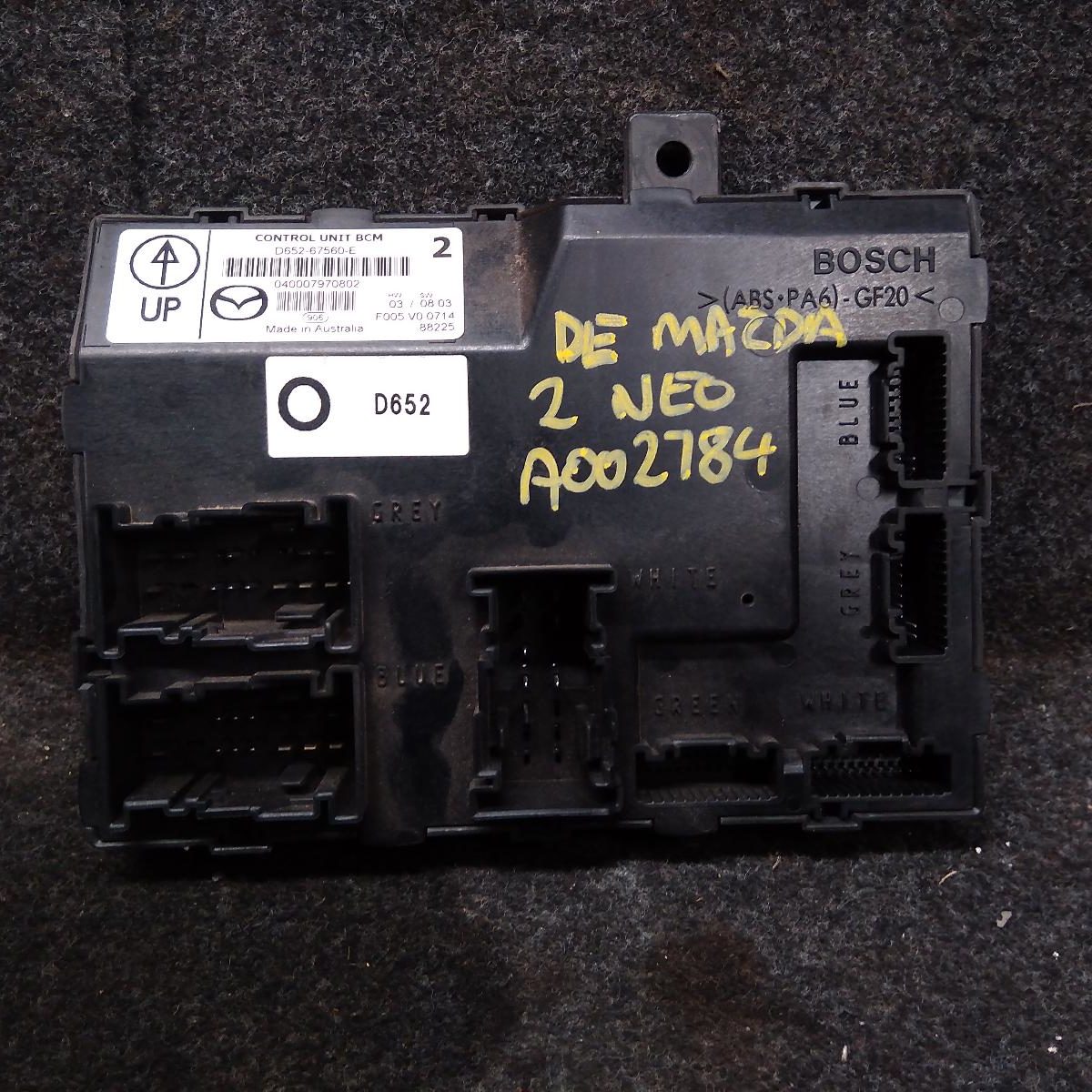 2008 MAZDA 2 ECU