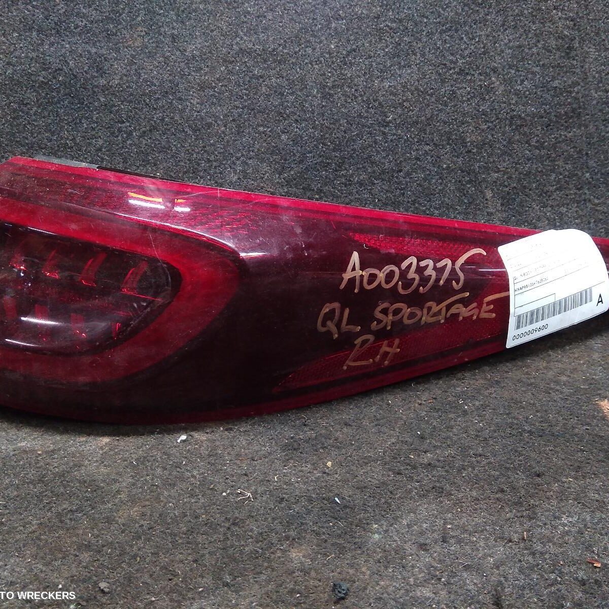 2019 KIA SPORTAGE Right Taillight