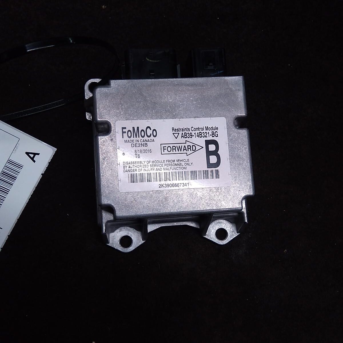 2016 MAZDA BT50 Airbag Module/Sensor