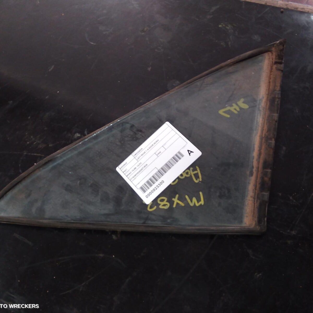 1990 TOYOTA CRESSIDA Left Rear 1/4 Door Glass