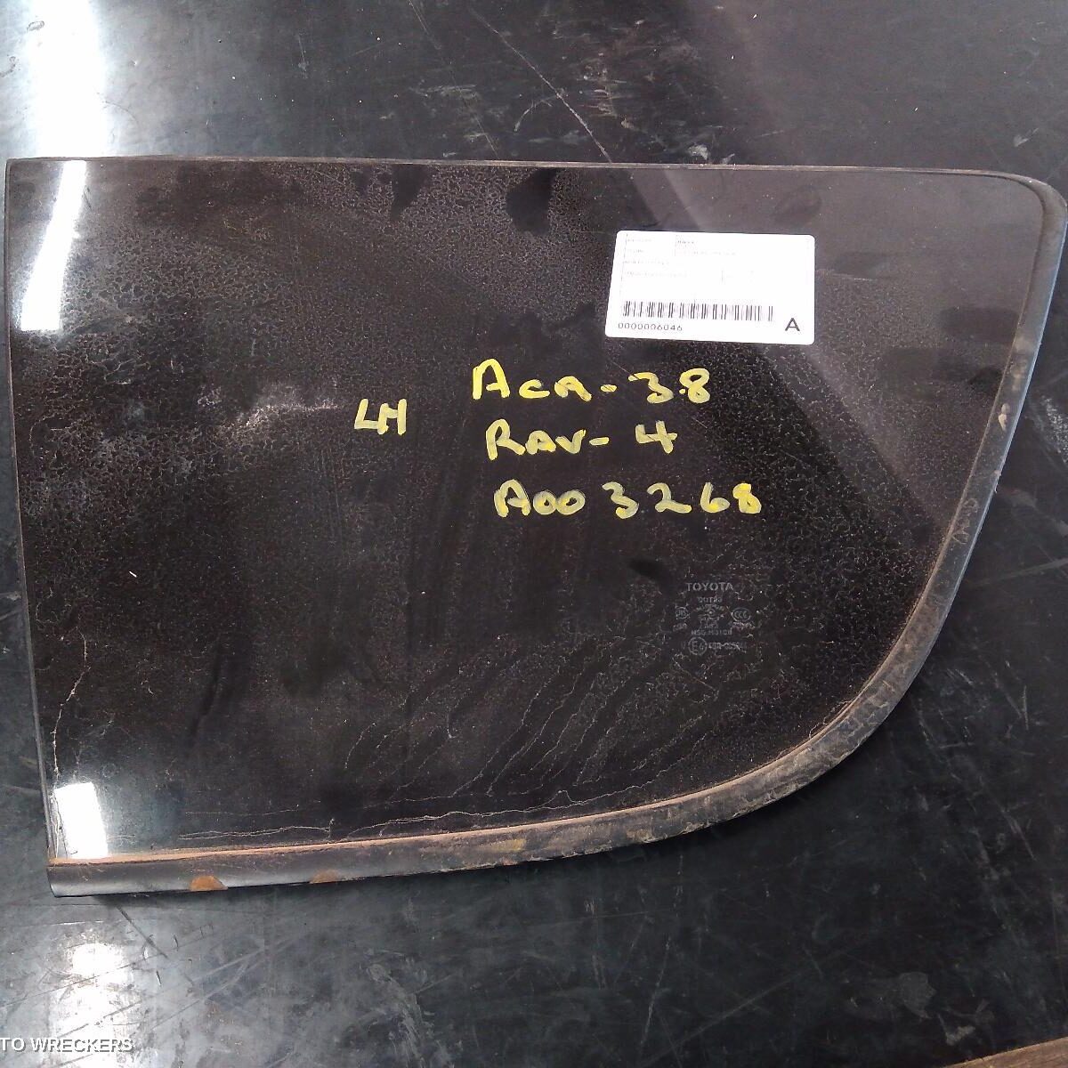 2012 TOYOTA RAV4 Left Rear Side Glass