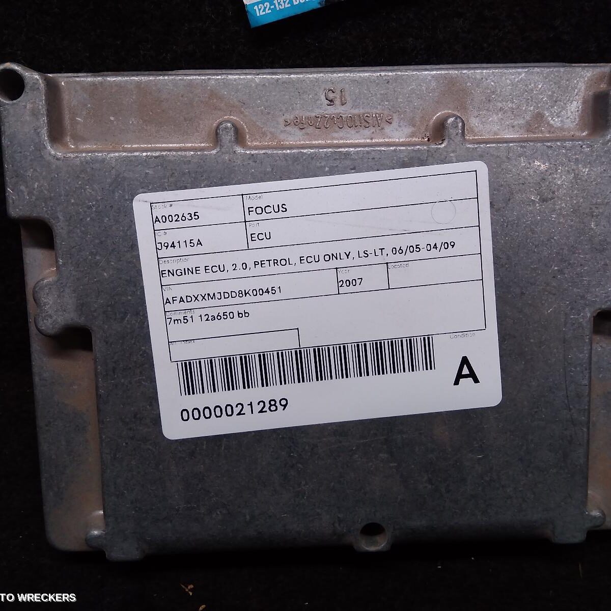 2007 FORD FOCUS Ecu