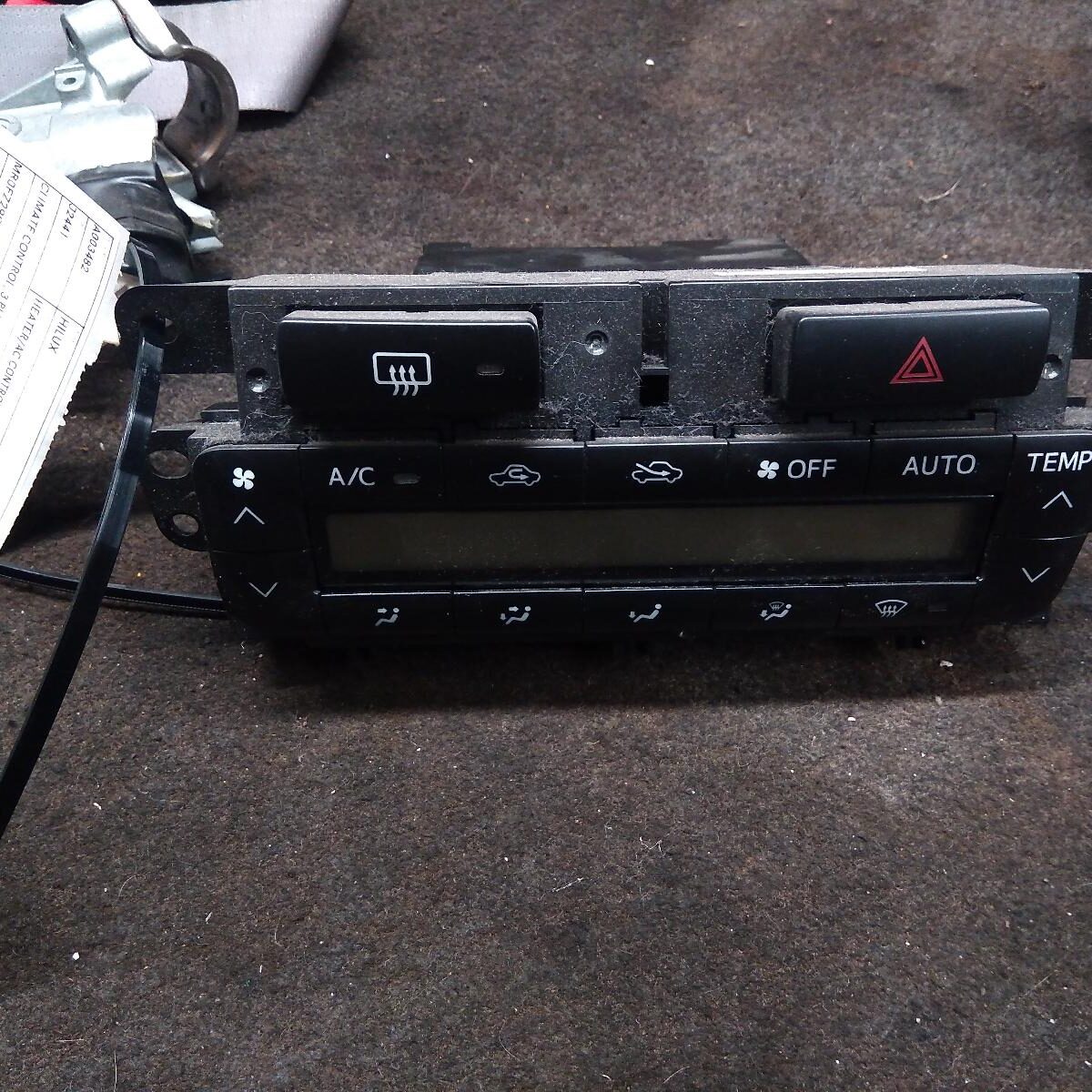 2012 TOYOTA HILUX HEATER/AC CONTROLS