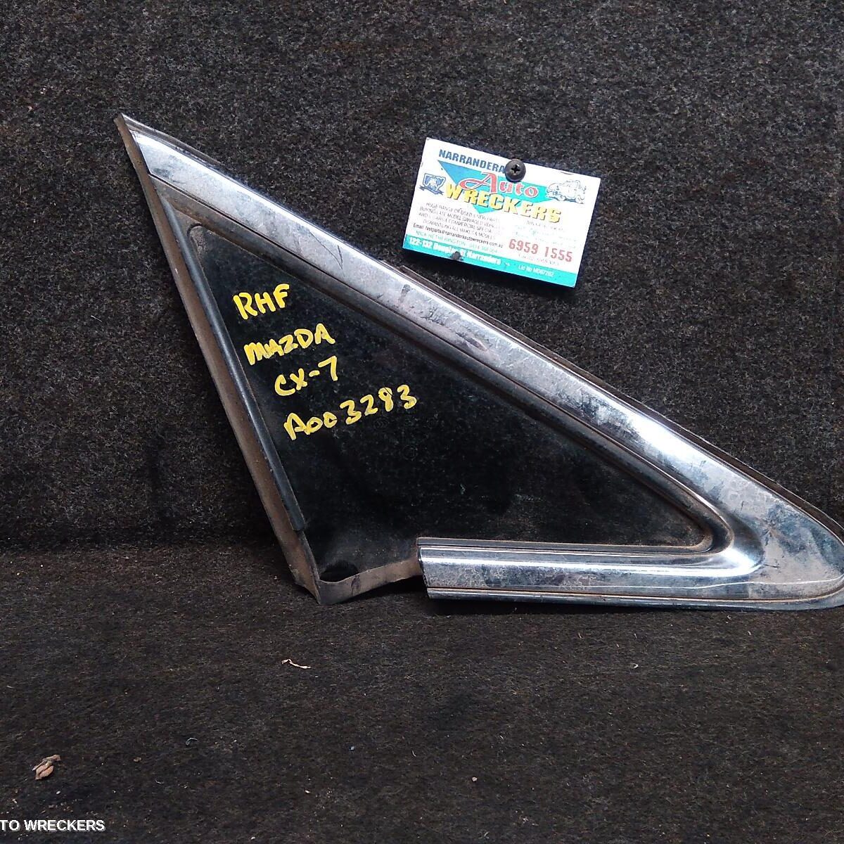 2010 MAZDA CX7 Right Front 1/4 Door Glass