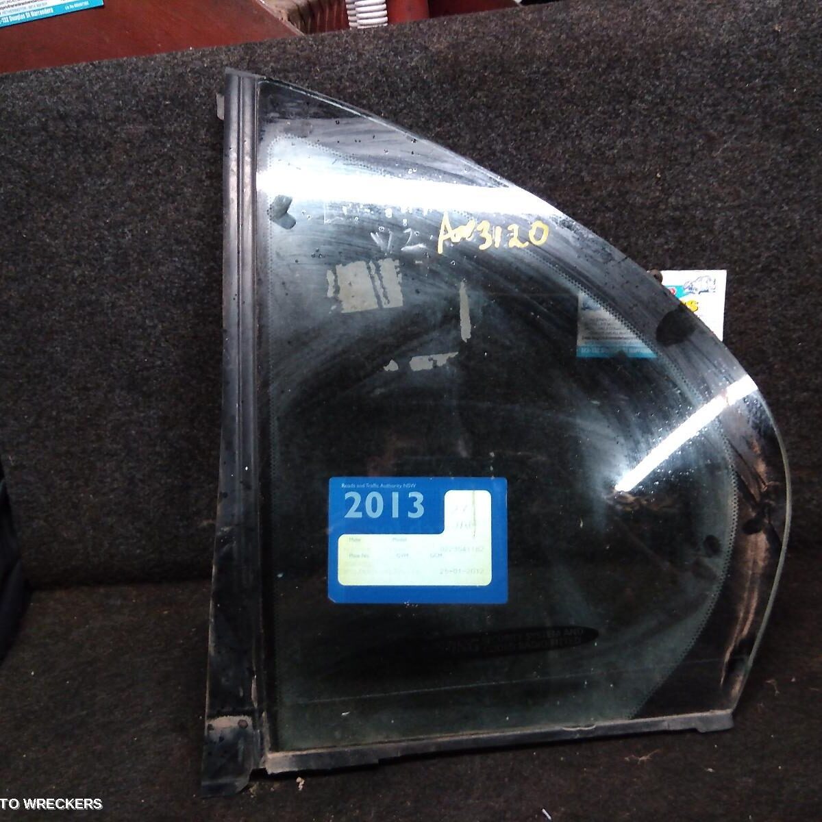 2002 HOLDEN COMMODORE Left Rear 1/4 Door Glass