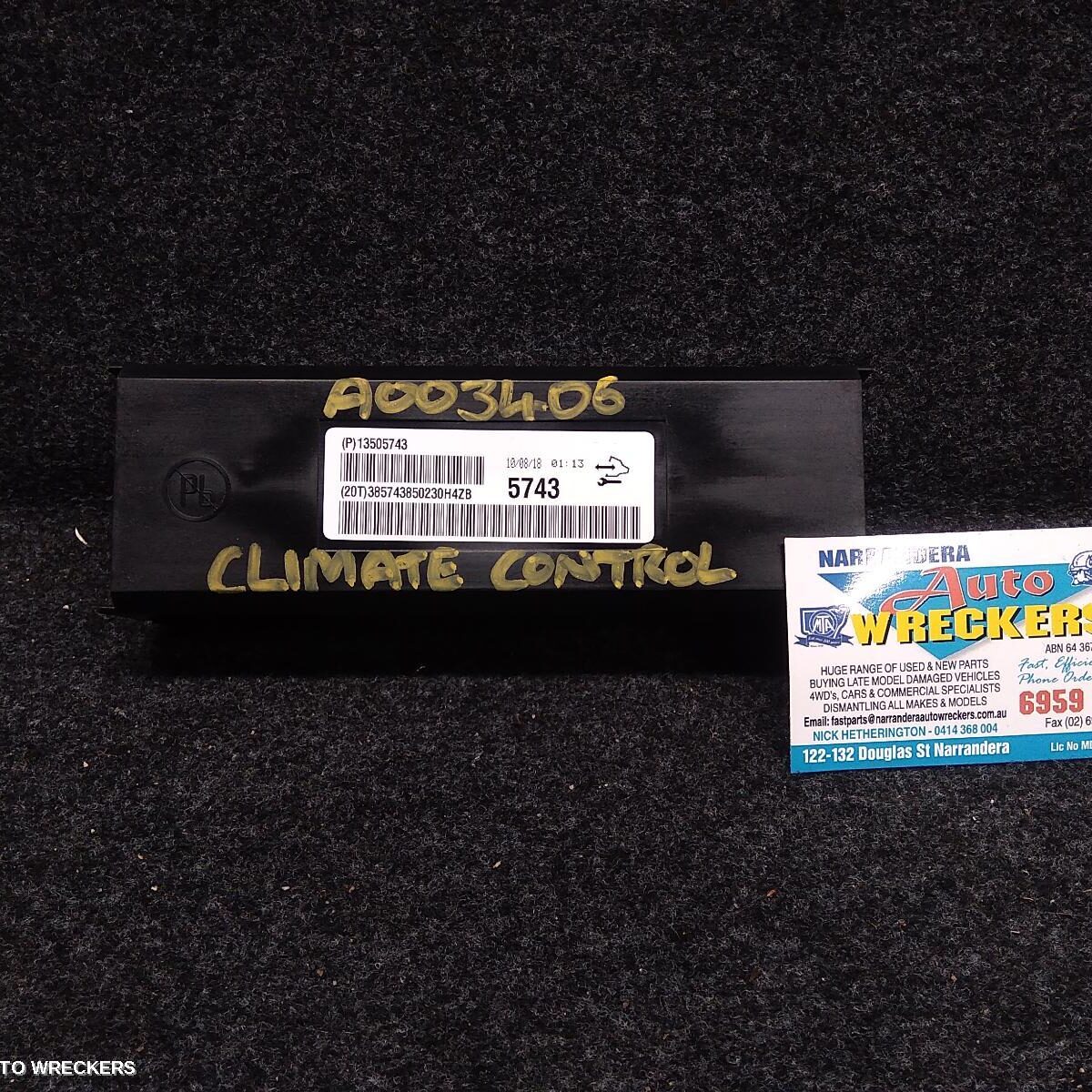 2011 HOLDEN CRUZE Misc Switch/Relay