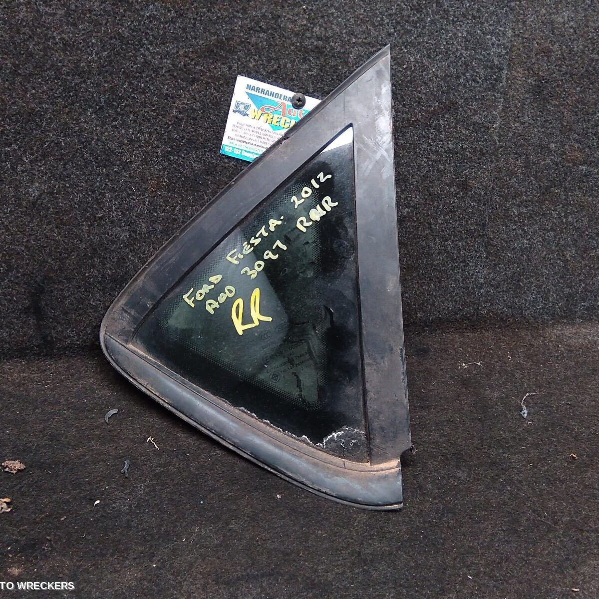 2012 FORD FIESTA Right Rear Side Glass