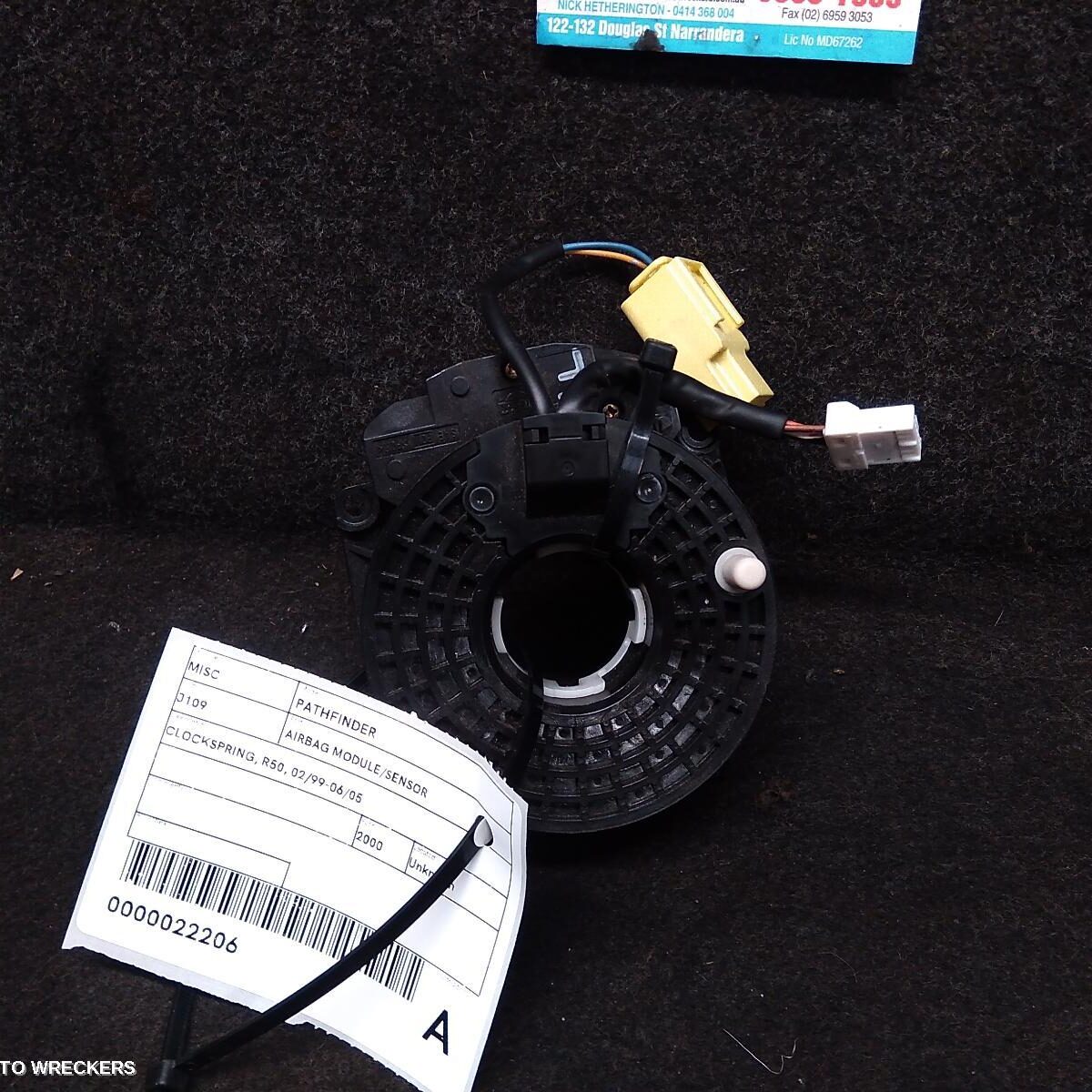 2000 NISSAN PATHFINDER Airbag Module/Sensor
