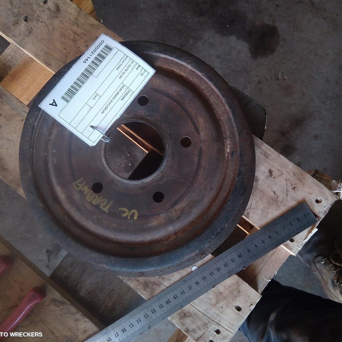 1979 HOLDEN TORANA Rear Brake Disc/Drum